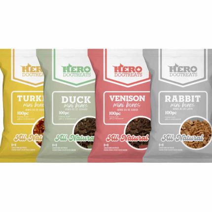 Hero Mini Bone Treats Dogs Natural Snack Training Treat Dogs 100 PC