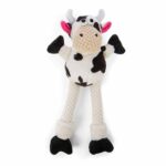 goDog Checkers Skinny Cow Medium Dog Toy