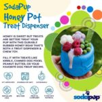 SODAPUP Honey Pot Durable PUP-X Rubber Treat Dispenser & Enrichment Toy info 1