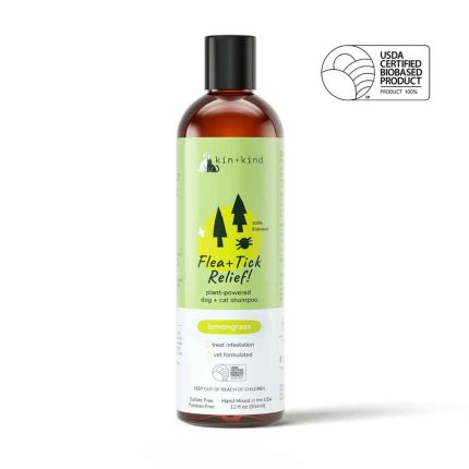 Kin&Kind Flea Tick Lemongrass Shampoo, Shampoo, Flea, Tick, Lemongrass, Kin&Kind, Dog Shampoo, Cat Shampoo